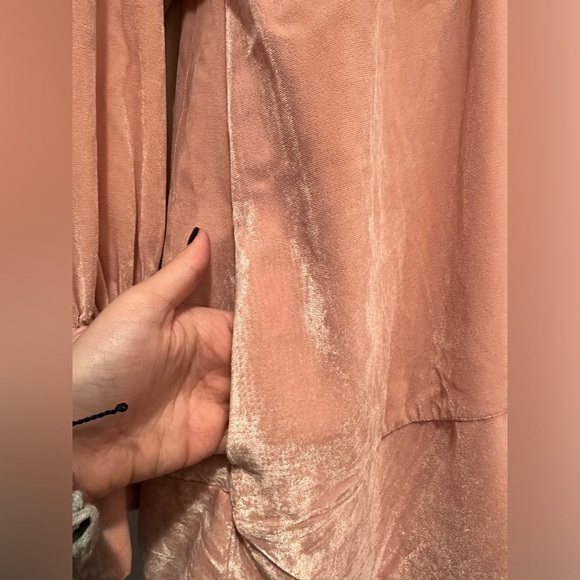 Free People Tessa Mini Dress Pink Nectar Velvet Size Small NWT - Picture 6 of 8